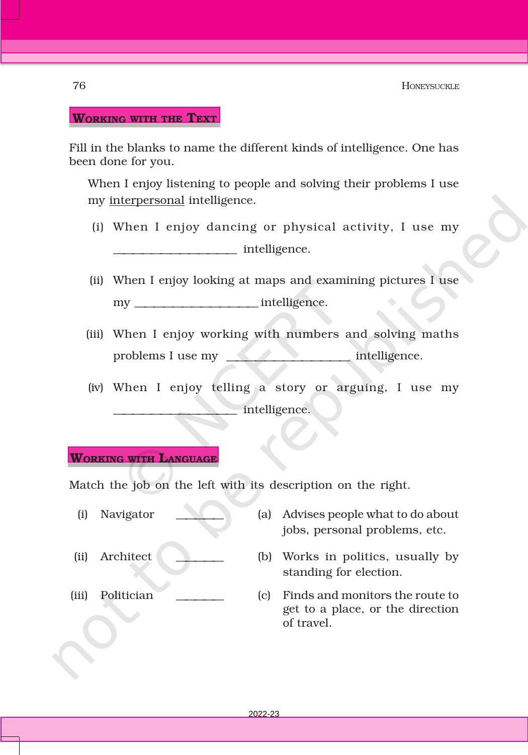 NCERT Book for Class 6 English(Honeysuckle) : Chapter 6-Who I Am - Page 8