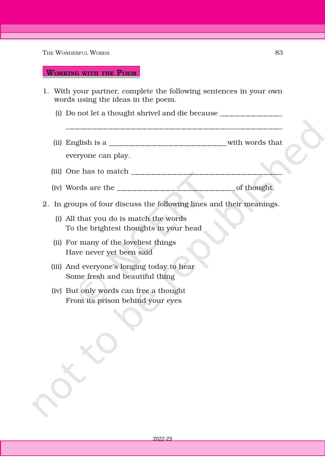 NCERT Book for Class 6 English(Honeysuckle) : Chapter 6-Who I Am - Page 15