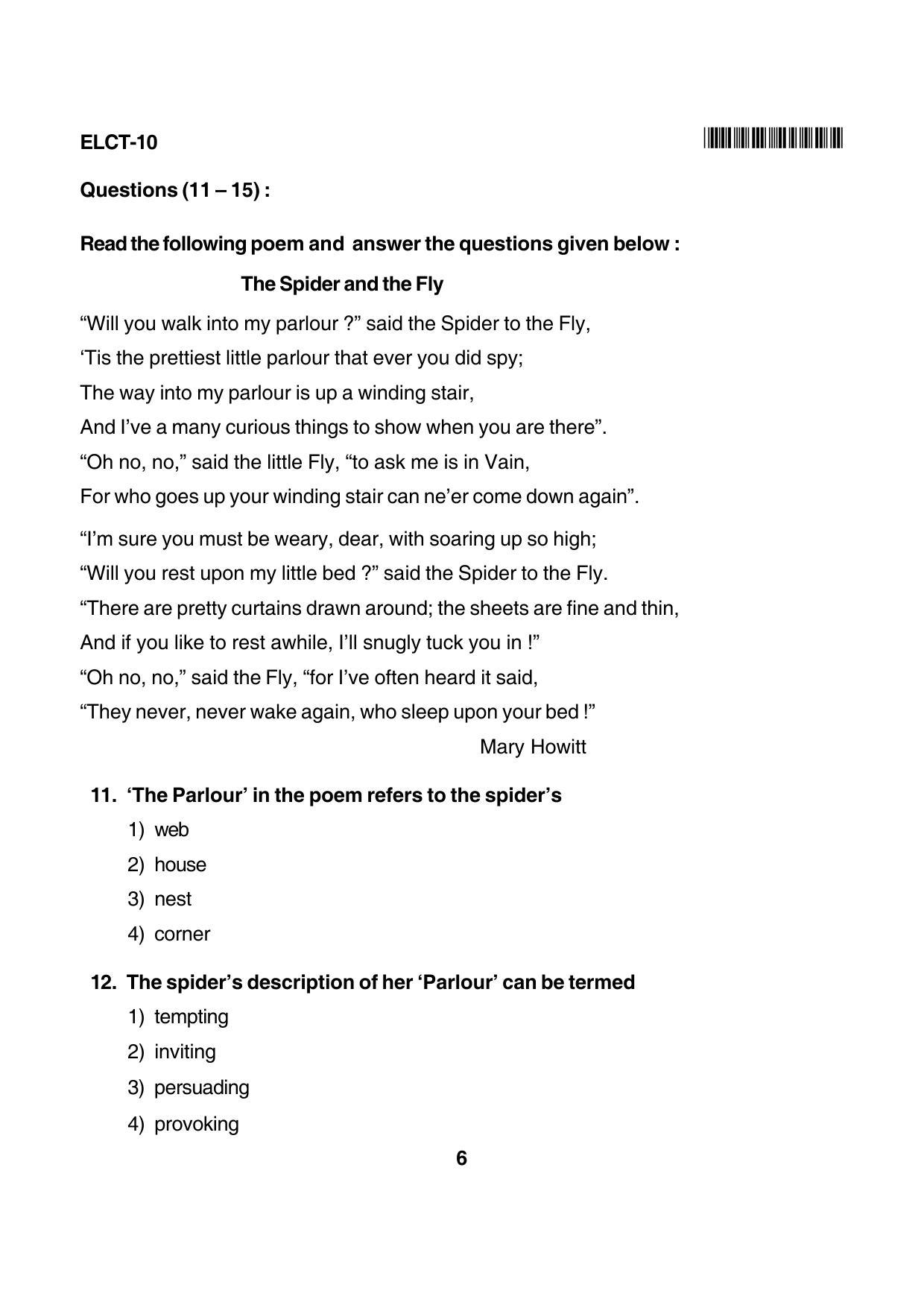 Karnataka NTSE 2015 LCT Question Paper - Page 6