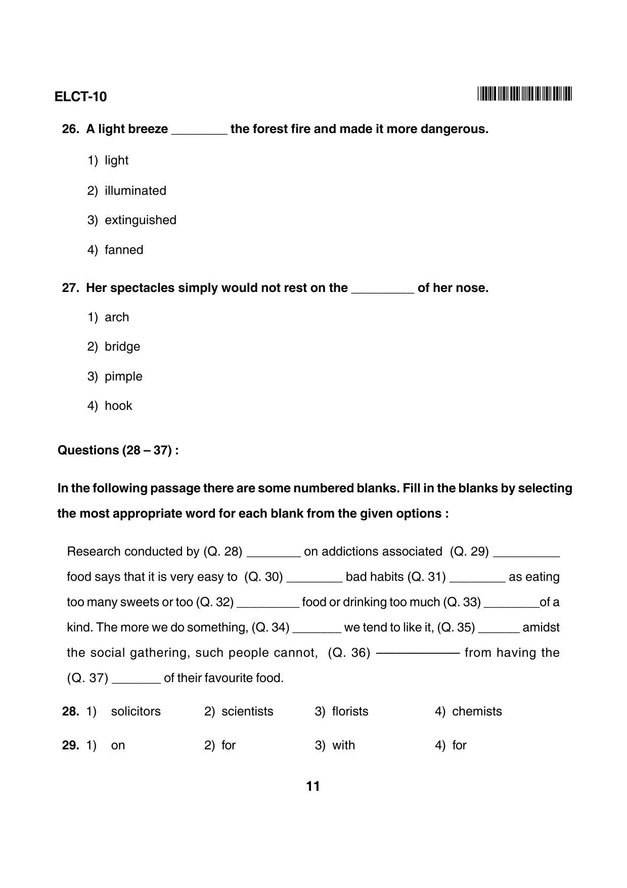 Karnataka NTSE 2015 LCT Question Paper - Page 11