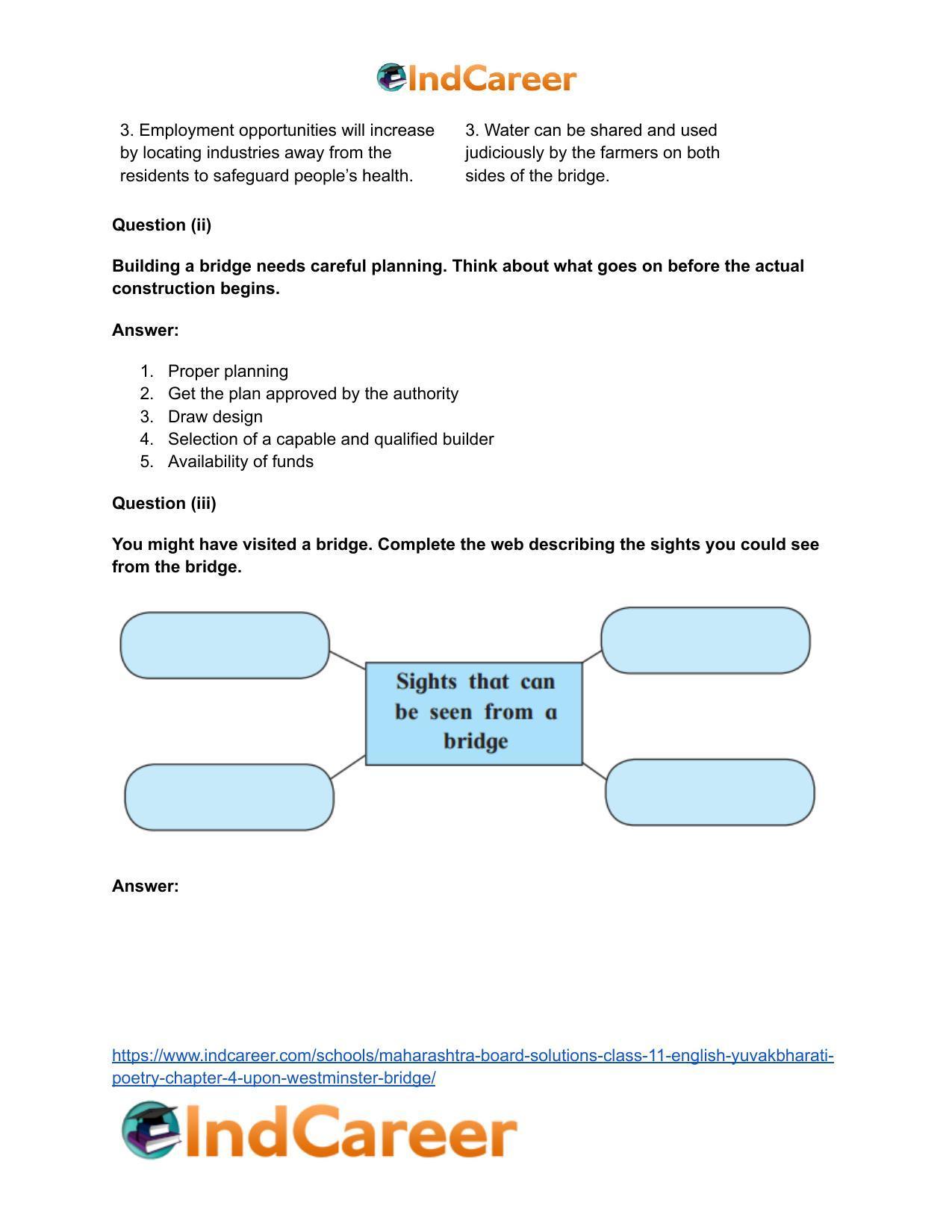 Maharashtra Board Solutions Class 11-English Yuvakbharati (Poetry): Chapter 4- Upon Westminster Bridge - Page 3