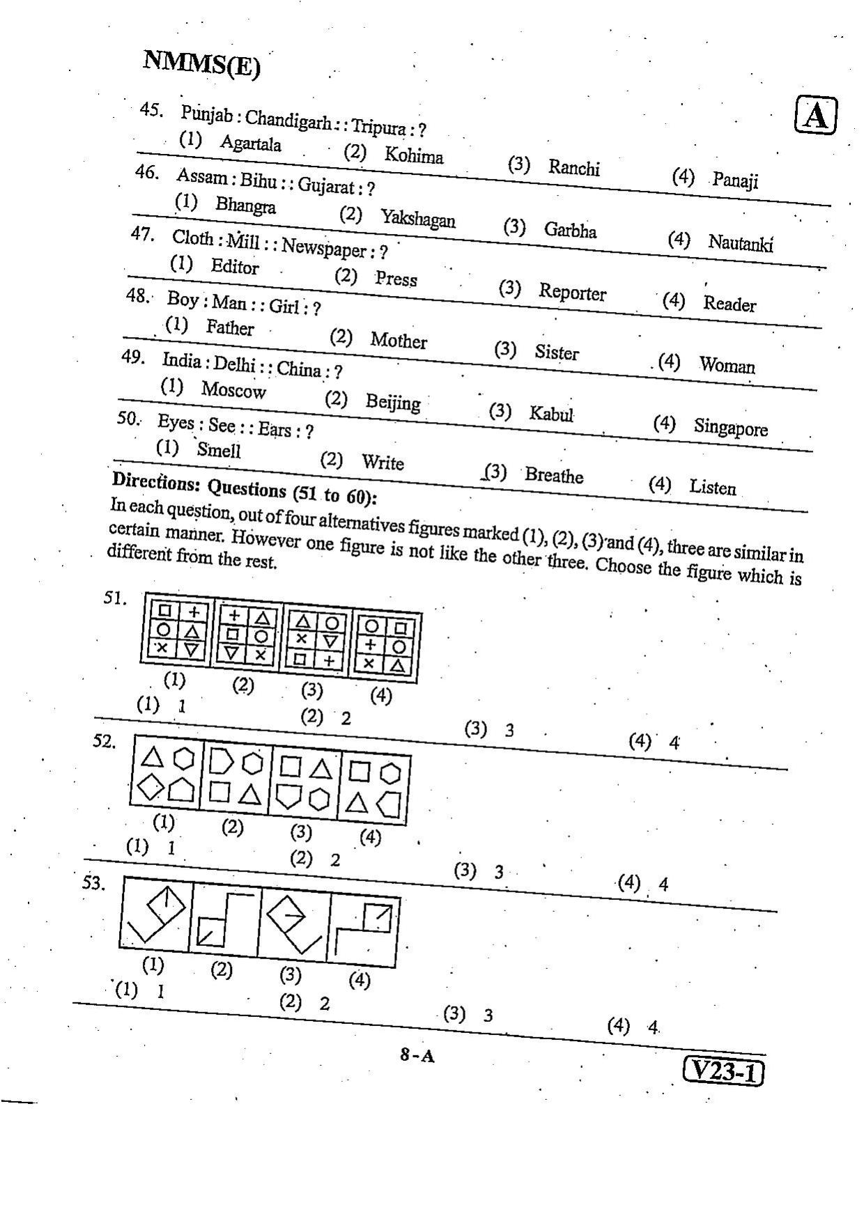 NMMS Question Papers FEBRUARY 2023 (English Medium) - Page 8