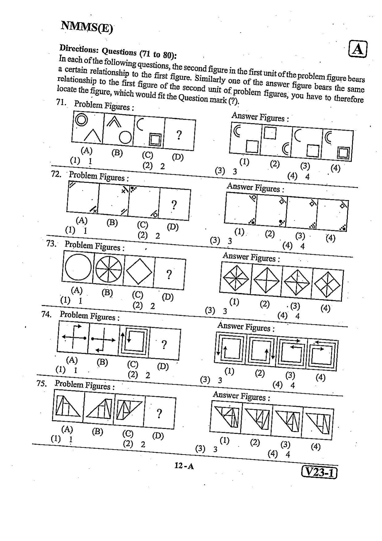 NMMS Question Papers FEBRUARY 2023 (English Medium) - Page 12