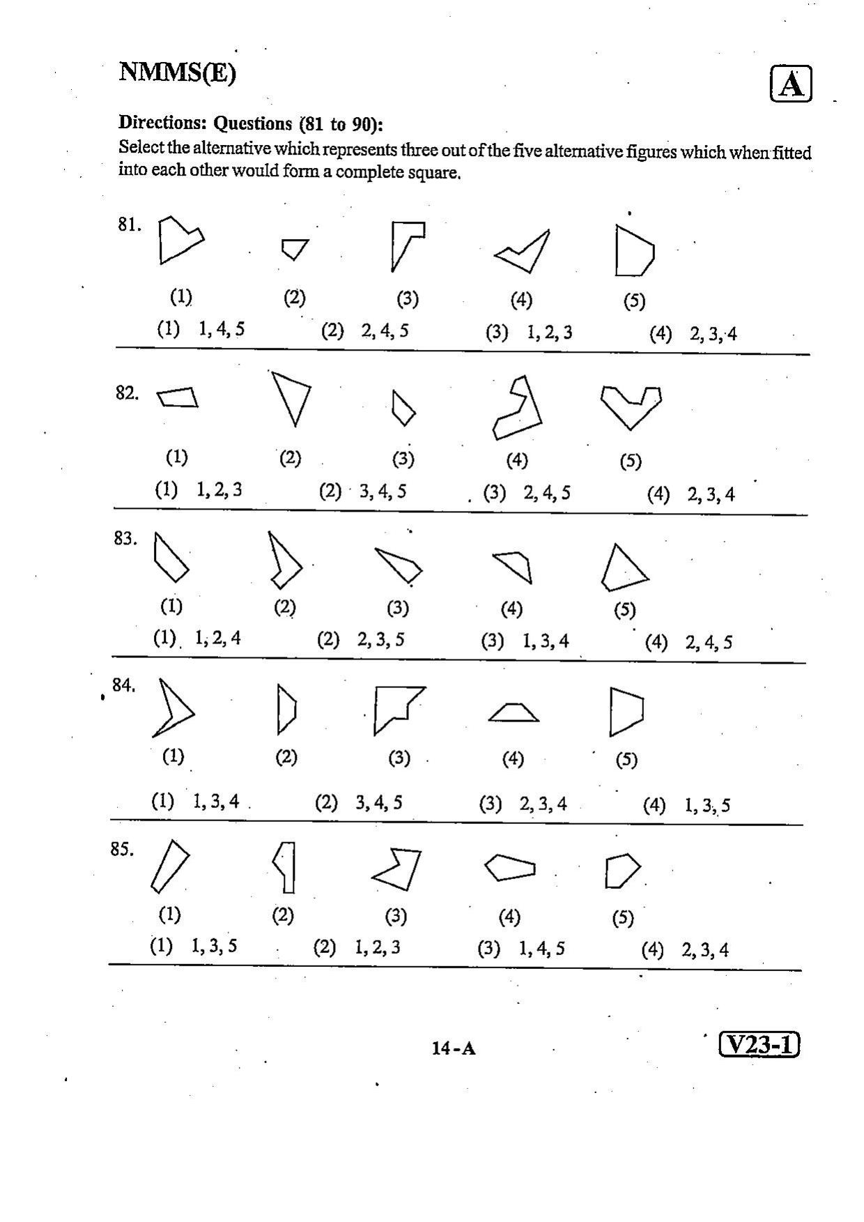 NMMS Question Papers FEBRUARY 2023 (English Medium) - Page 14