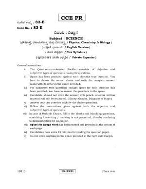 Karnataka SSLC Science (ENGLISH Medium) - 83-E-CCE-PR_se1 (Supplementary) June 2016 Question Paper
