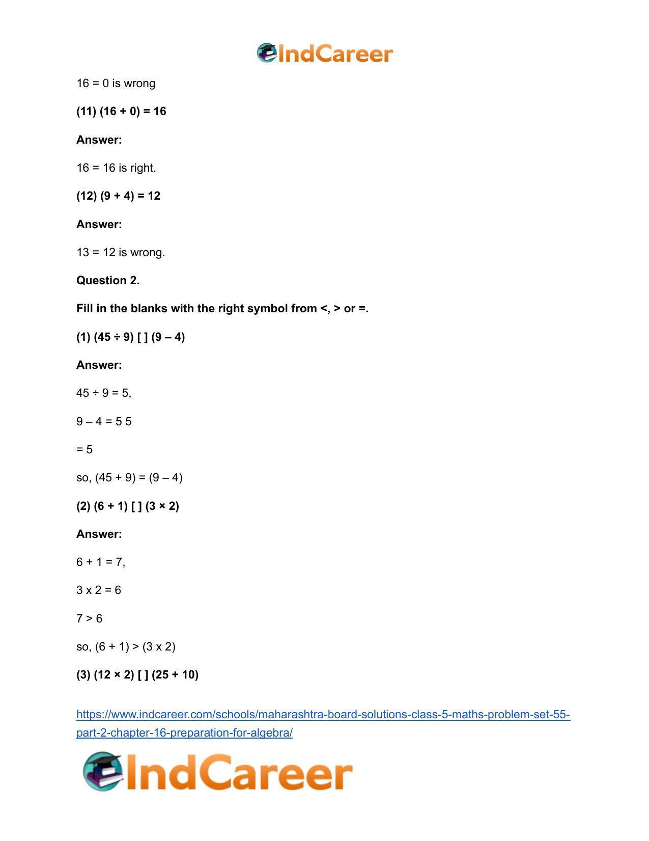 Maharashtra Board Solutions Class 5-Maths (Problem Set 55) - Part 2: Chapter 16- Preparation for Algebra - Page 4