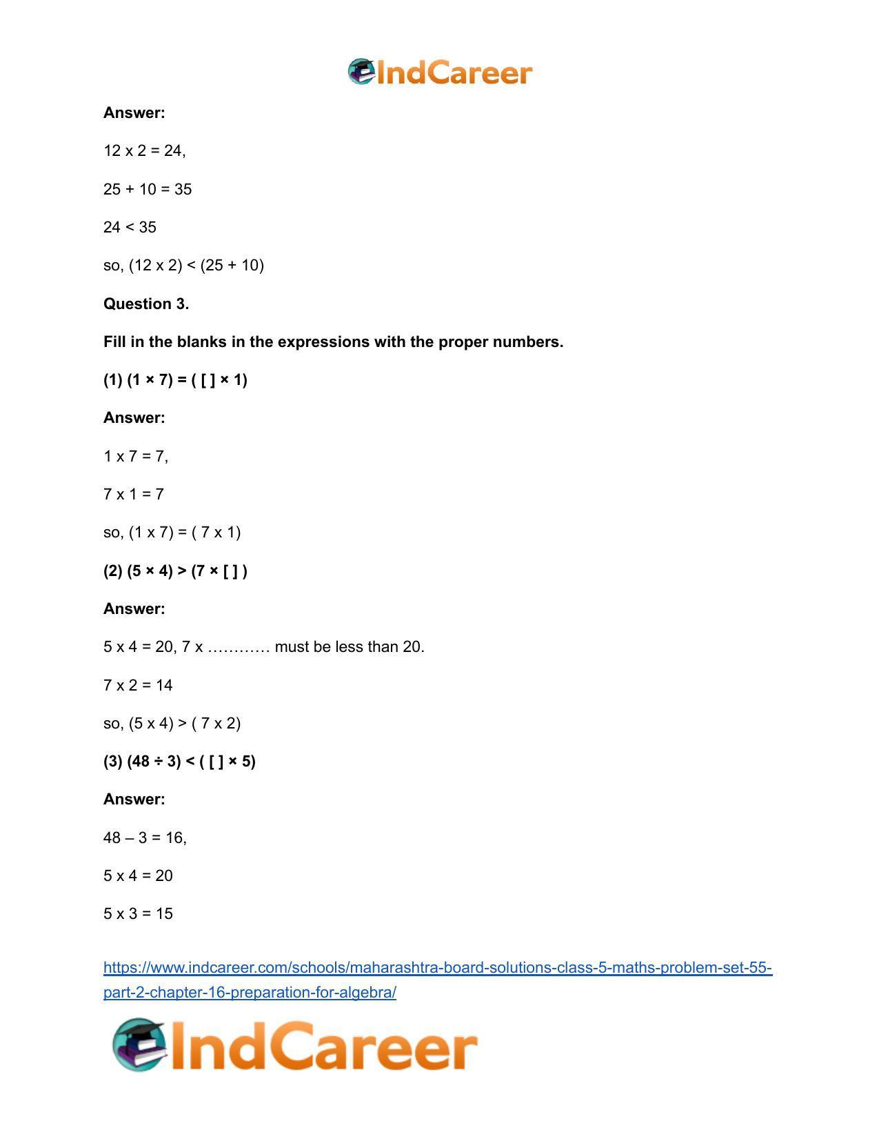 Maharashtra Board Solutions Class 5-Maths (Problem Set 55) - Part 2: Chapter 16- Preparation for Algebra - Page 5