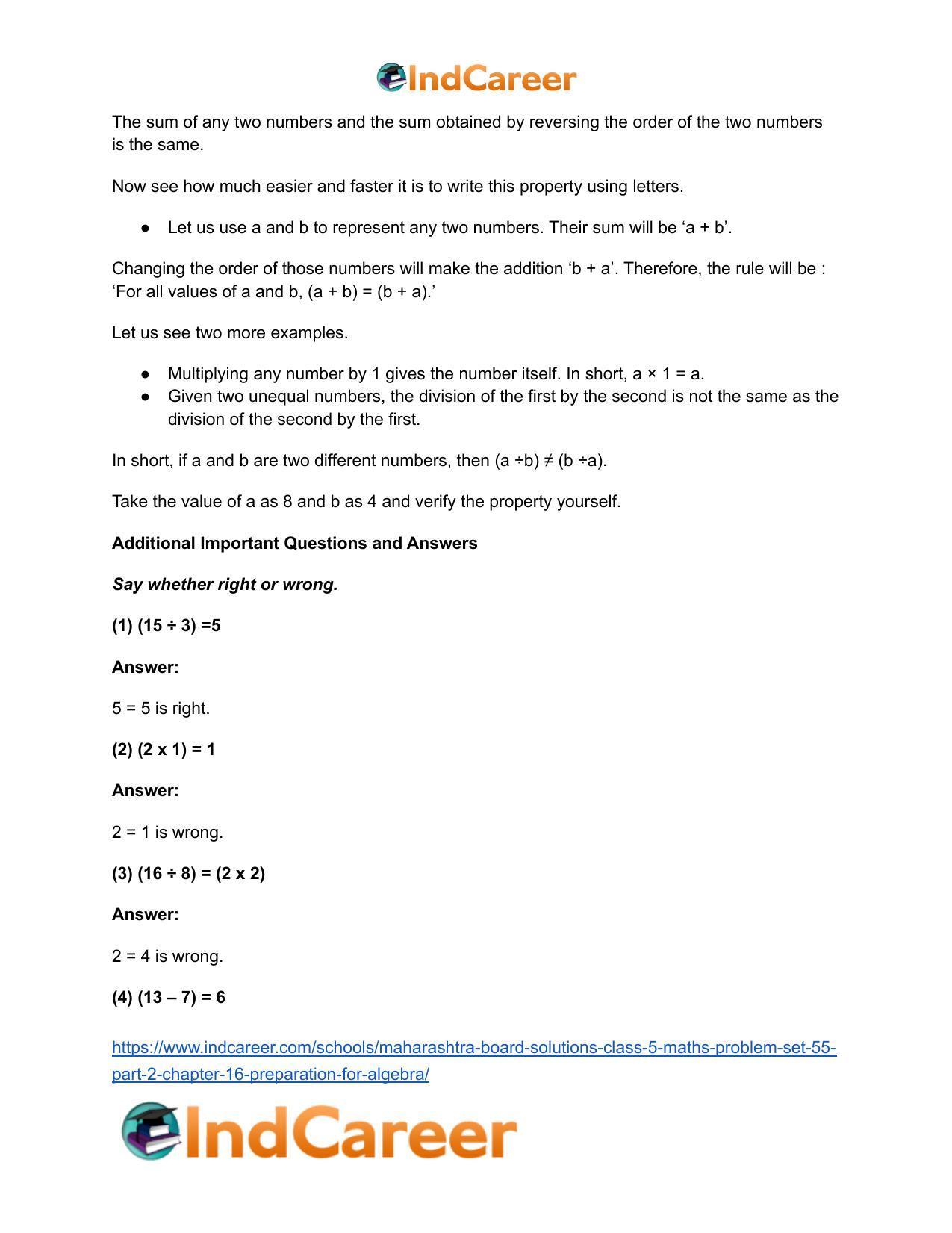 Maharashtra Board Solutions Class 5-Maths (Problem Set 55) - Part 2: Chapter 16- Preparation for Algebra - Page 7