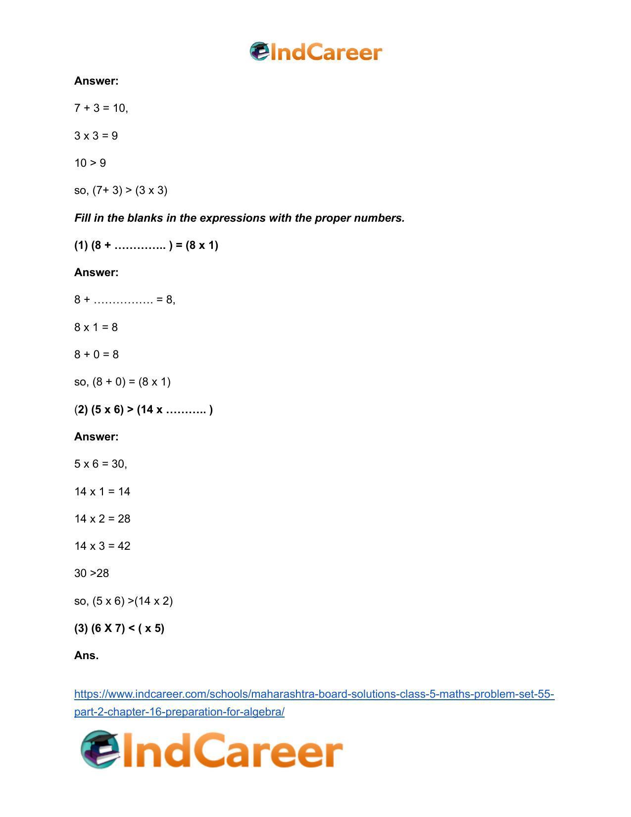 Maharashtra Board Solutions Class 5-Maths (Problem Set 55) - Part 2: Chapter 16- Preparation for Algebra - Page 9