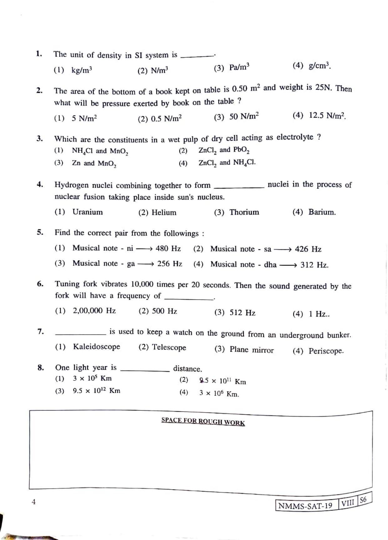 SAT TELUGU 2019-20 Class 8 Maharashtra NMMS Question Papers - Page 4