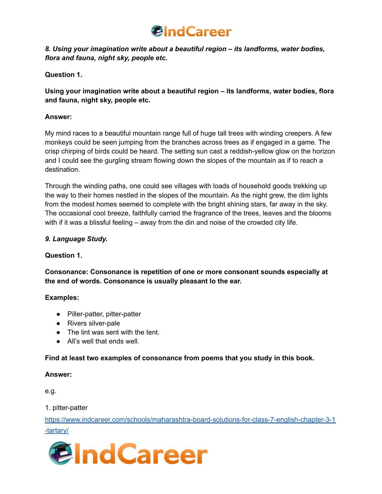 Maharashtra Board Solutions for Class 7- English: Chapter 3.1- Tartary - Page 6