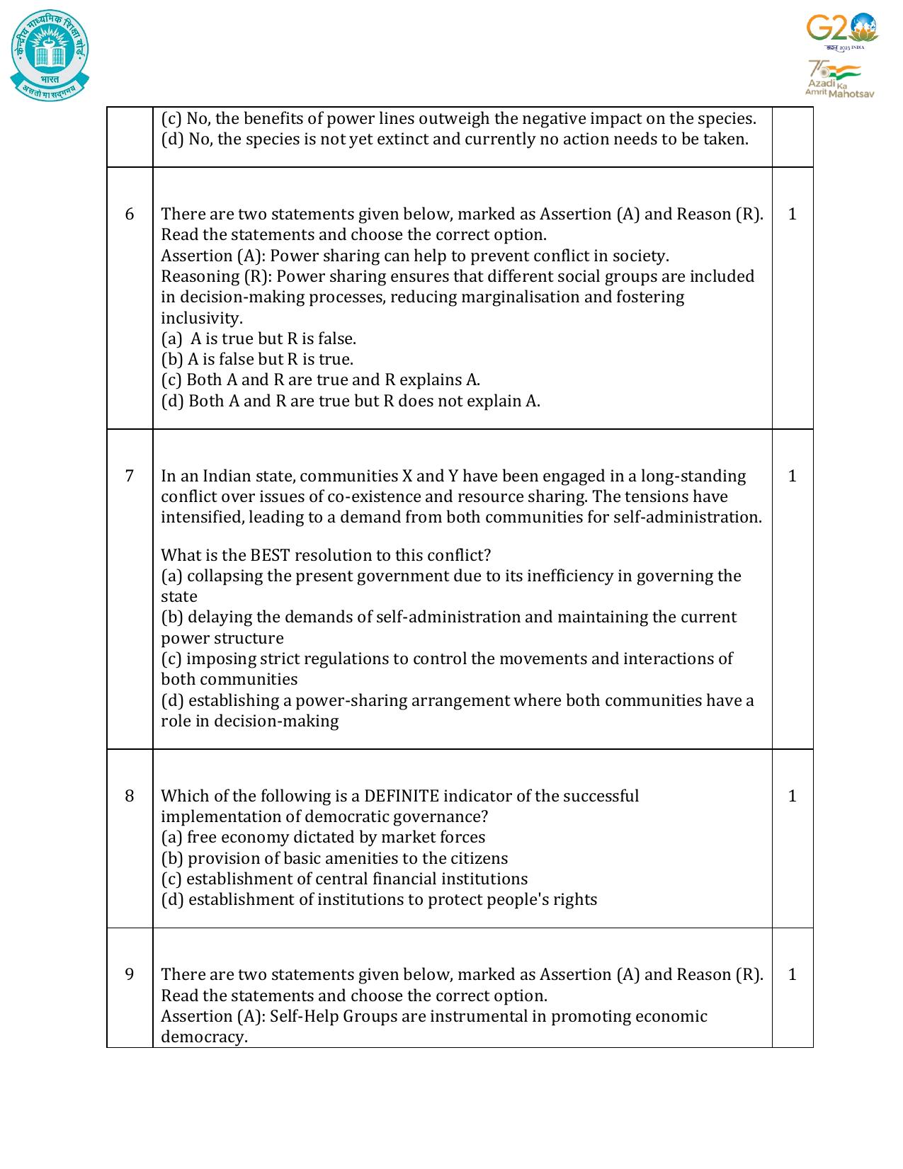 CBSE Class 10 Social Science Set 1 Practice Questions 2023-24 - Page 4