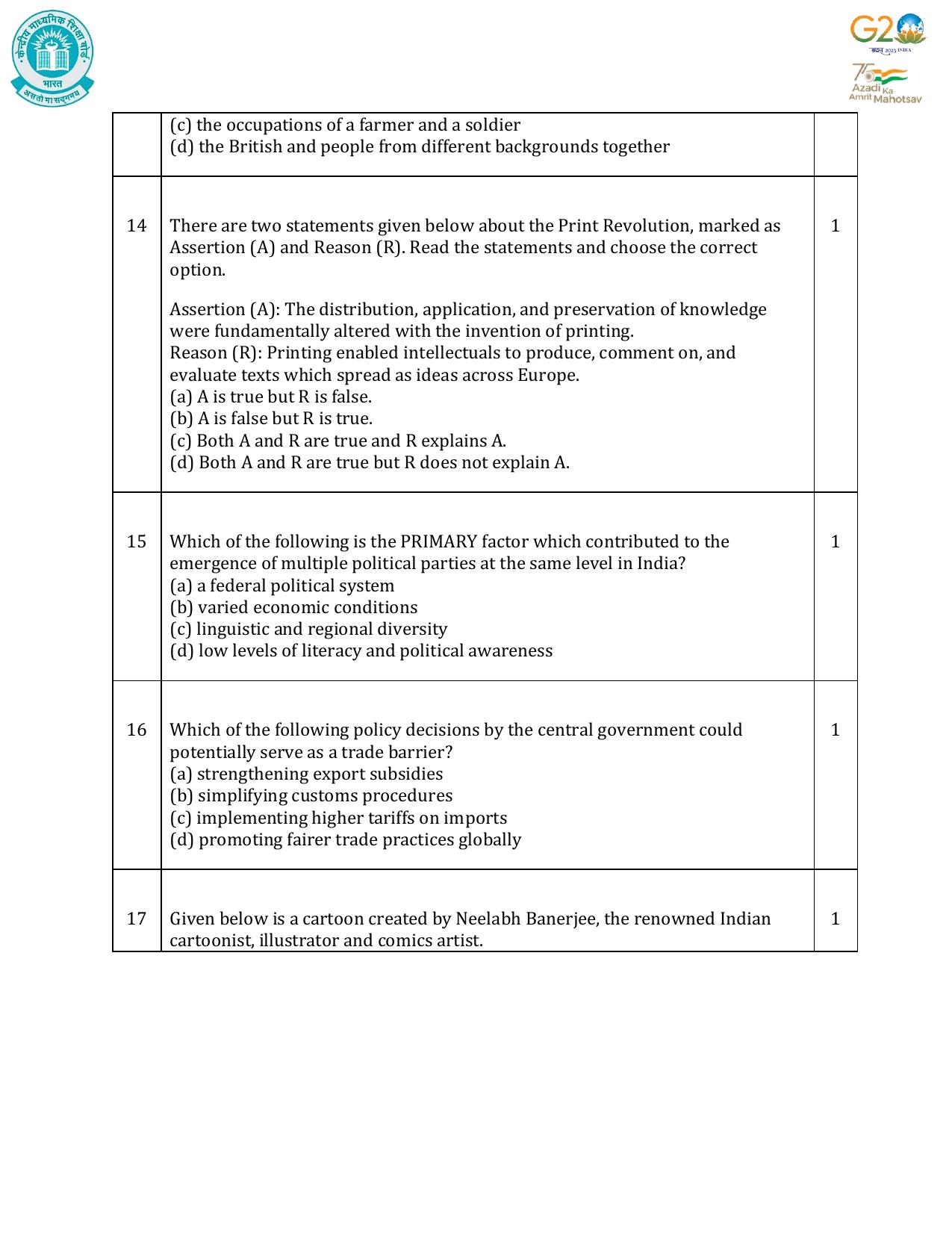 CBSE Class 10 Social Science Set 1 Practice Questions 2023-24 - Page 7