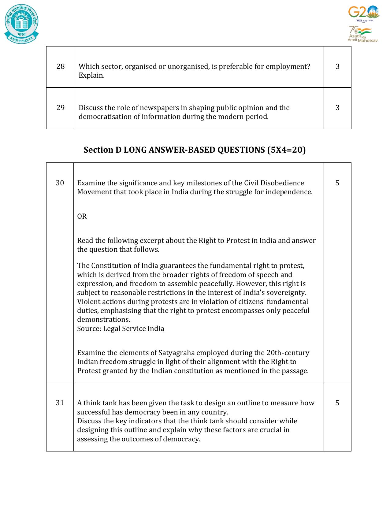 CBSE Class 10 Social Science Set 1 Practice Questions 2023-24 - Page 12