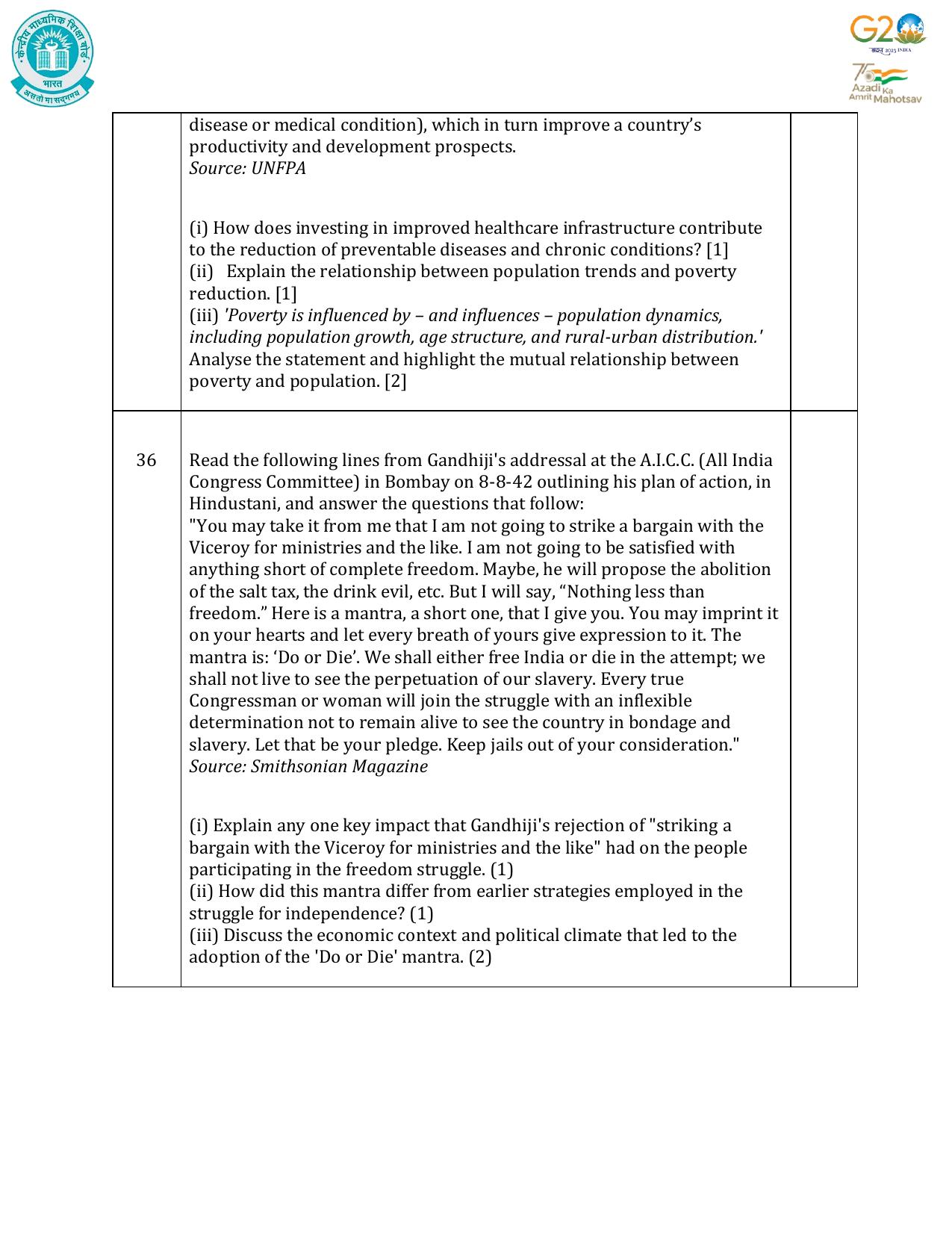CBSE Class 10 Social Science Set 1 Practice Questions 2023-24 - Page 15