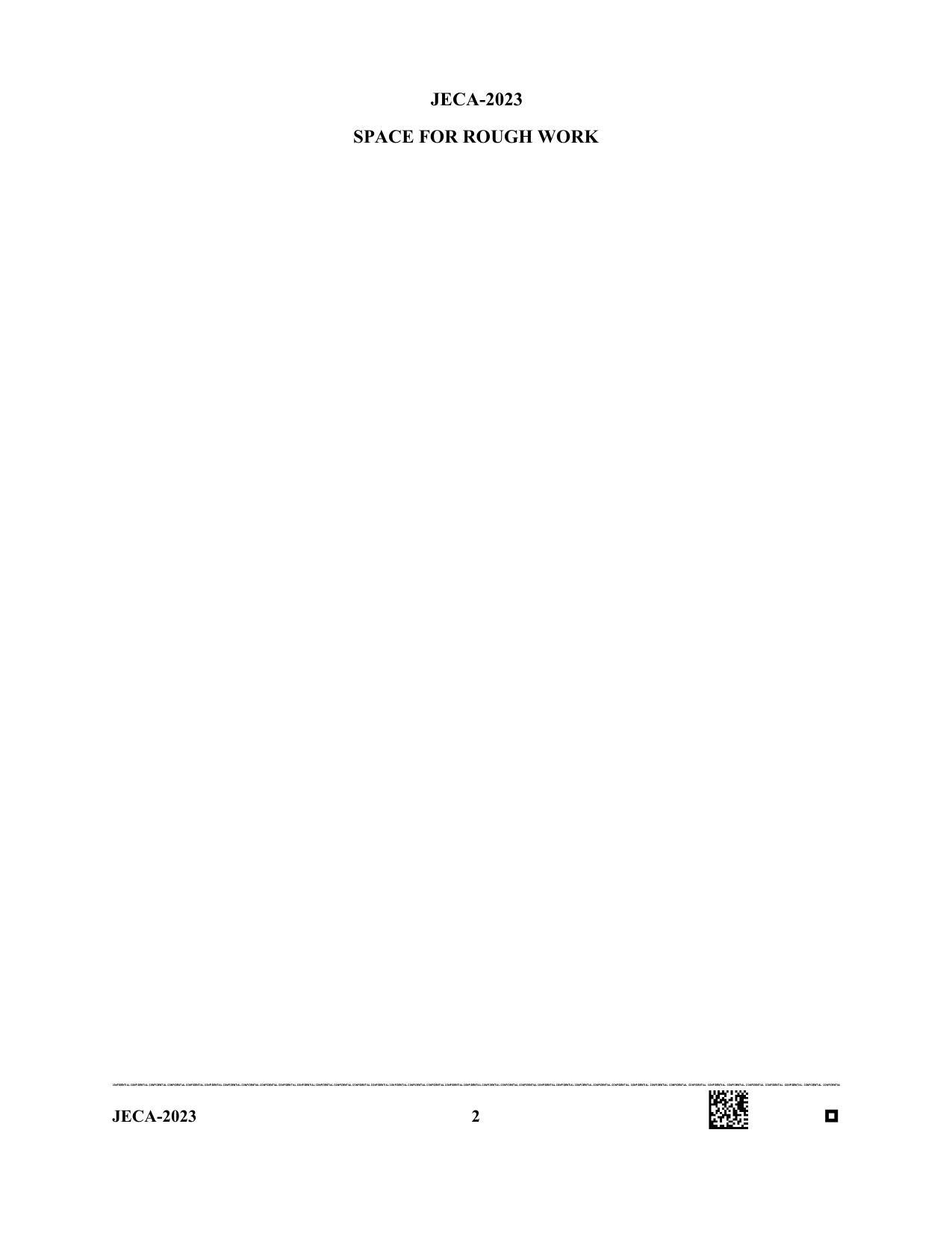 WB JECA 2023 Question Paper - Page 2
