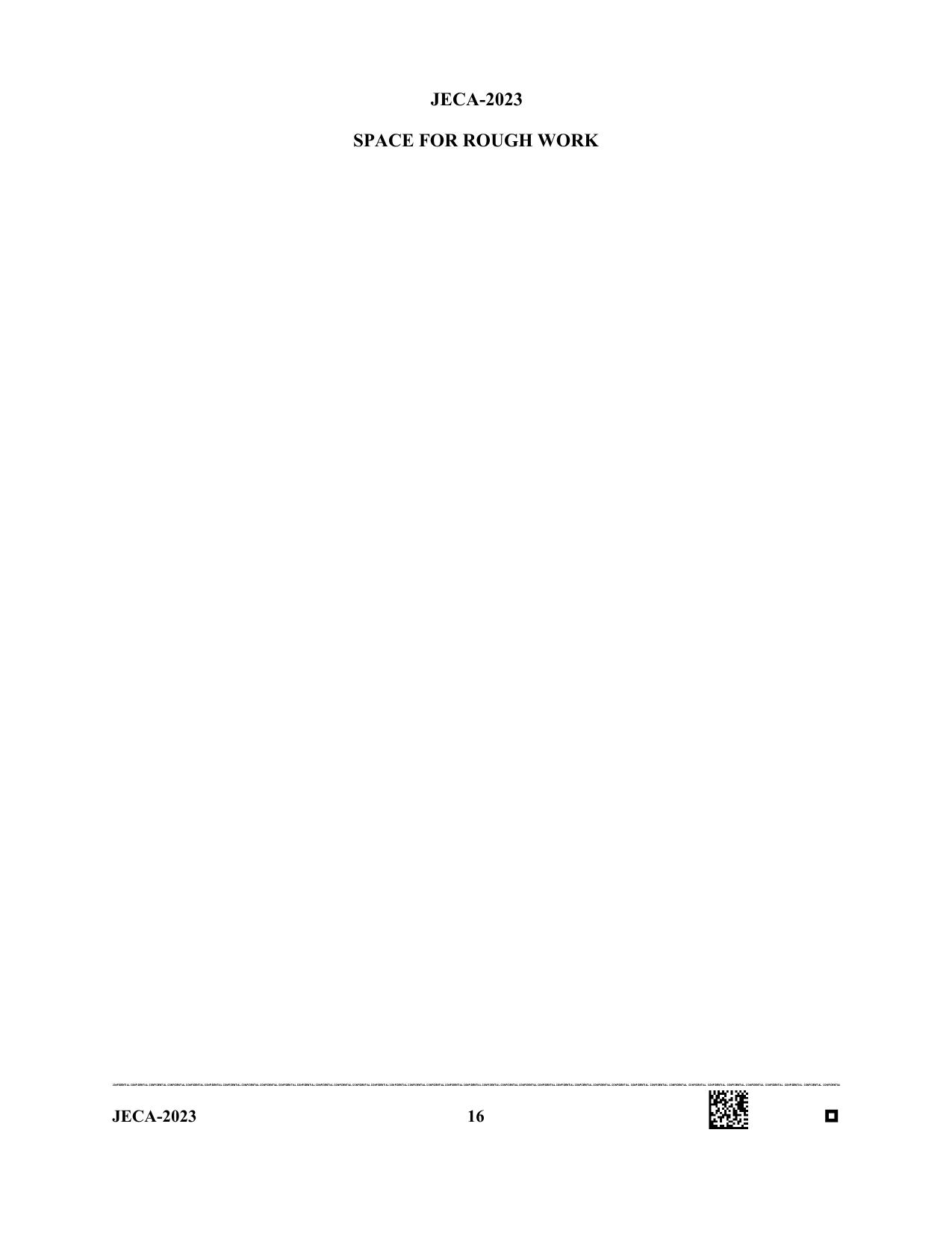 WB JECA 2023 Question Paper - Page 16
