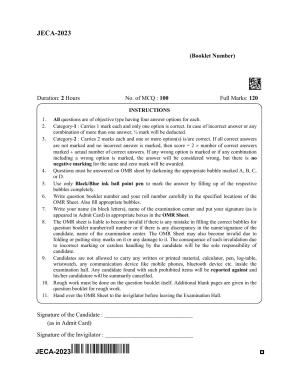 WB JECA 2023 Question Paper