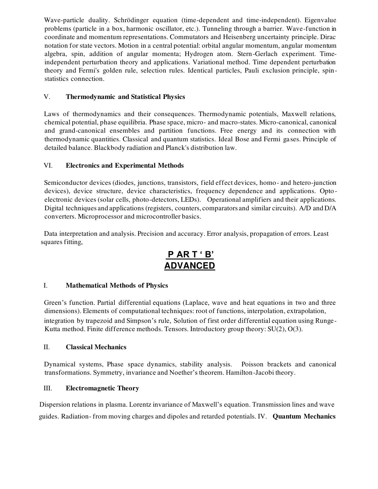 TNSET Syllabus - Physical Sciences - Page 2