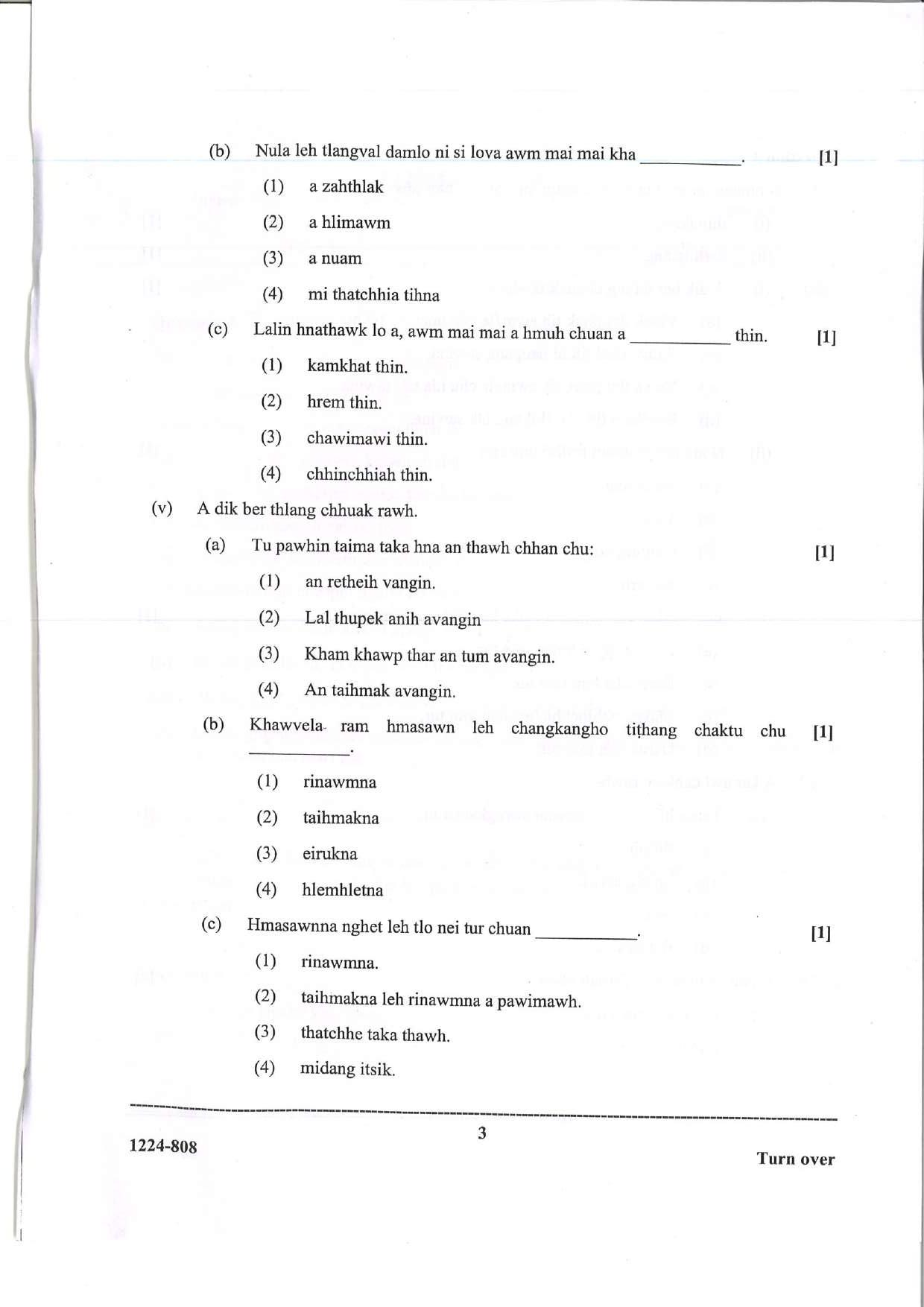 ISC Class 12 Mizo 2024 Question Paper - Page 3