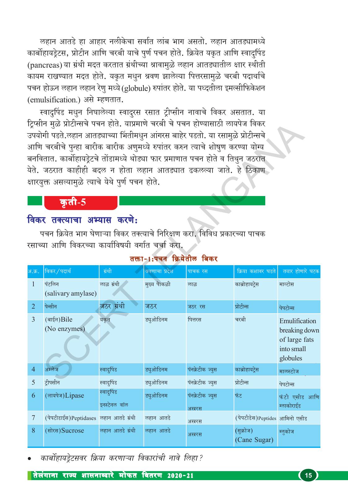 TS SCERT Class 10 Biological Science (Marathi Medium) Text Book - Page 27