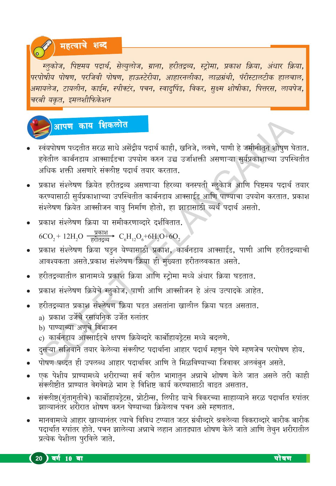 TS SCERT Class 10 Biological Science (Marathi Medium) Text Book - Page 32