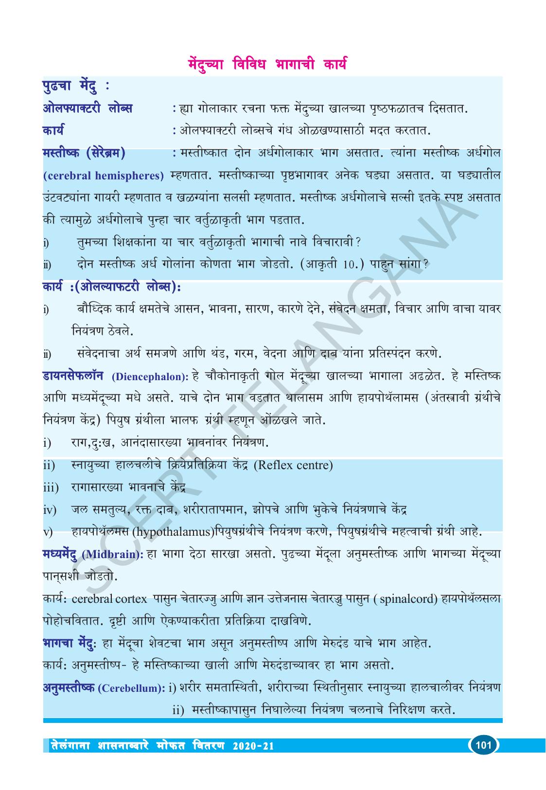 TS SCERT Class 10 Biological Science (Marathi Medium) Text Book - Page 113