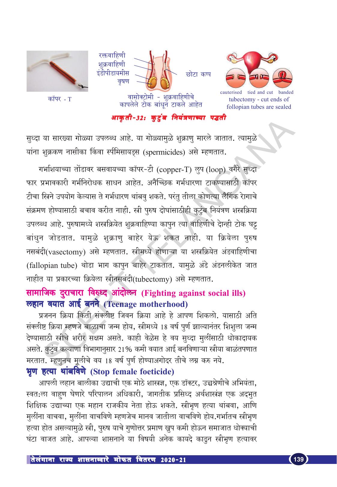 TS SCERT Class 10 Biological Science (Marathi Medium) Text Book - Page 151