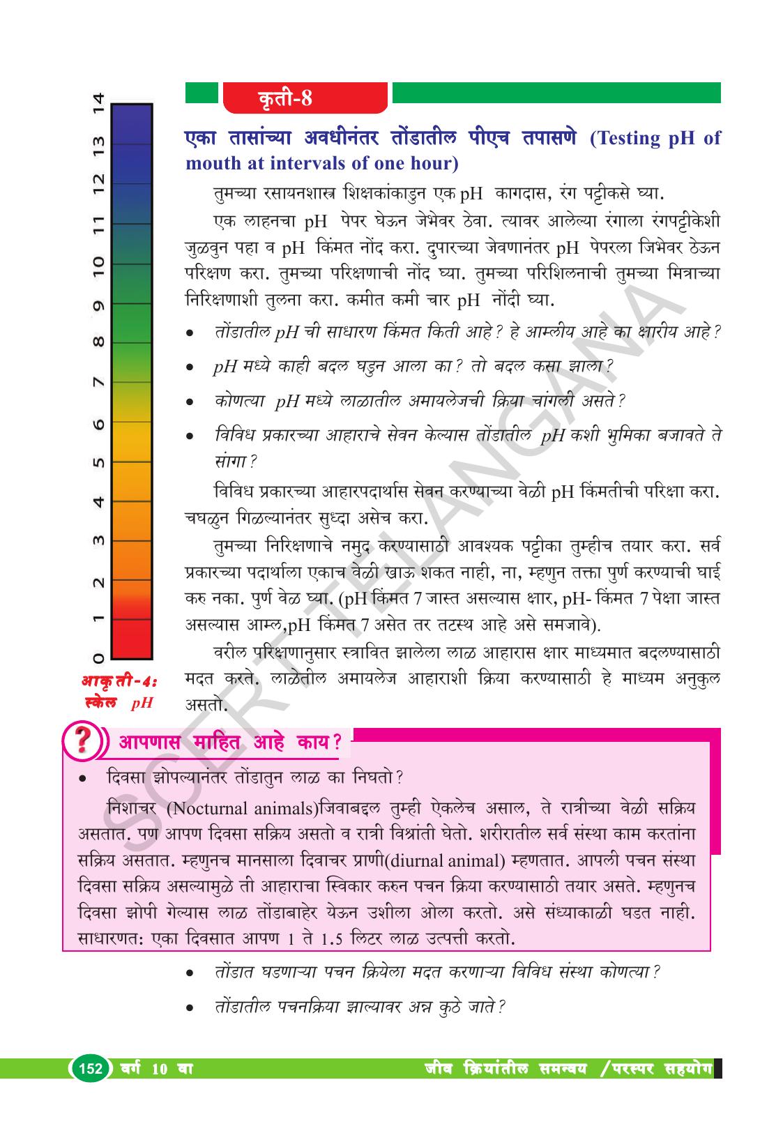 TS SCERT Class 10 Biological Science (Marathi Medium) Text Book - Page 164