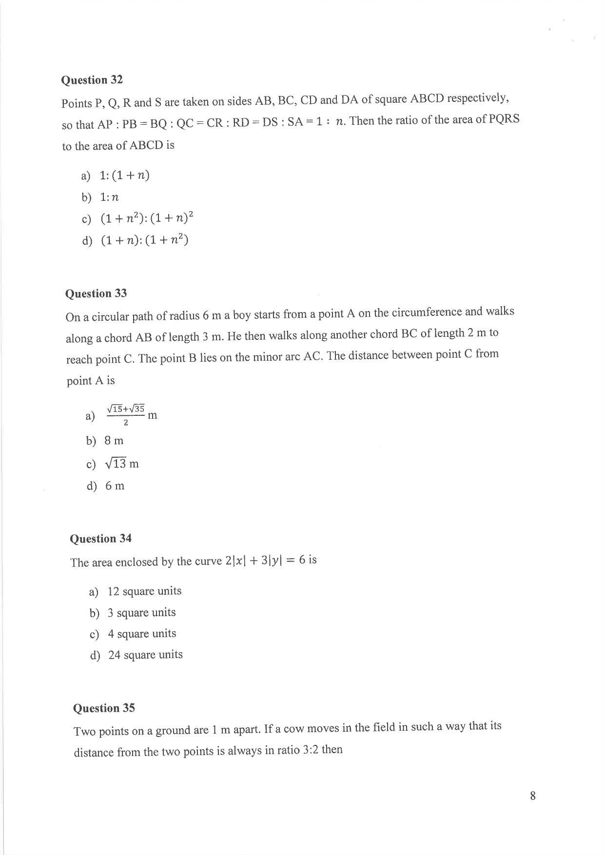 IIM Indore IPM 2019 Question Paper - Page 8