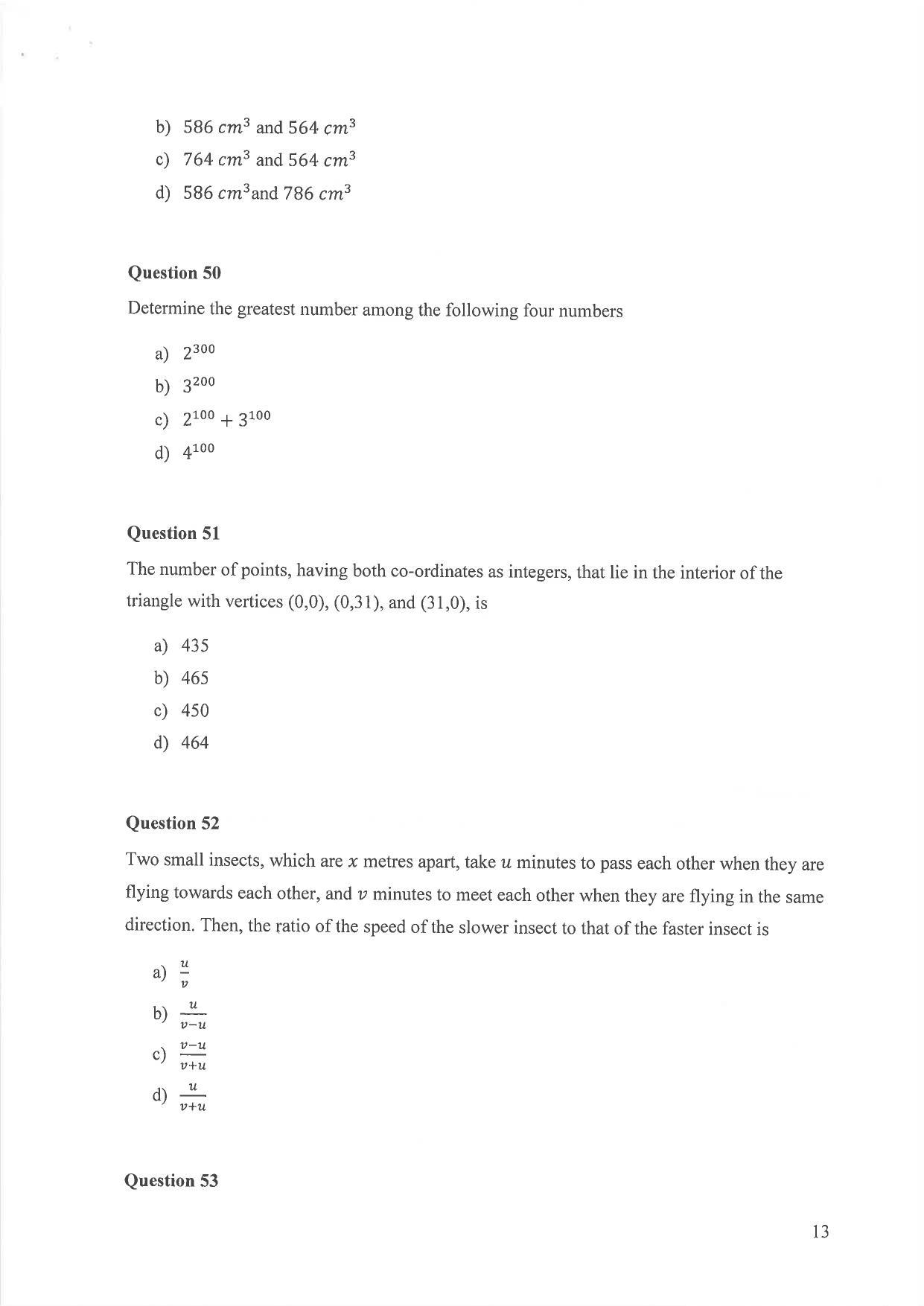 IIM Indore IPM 2019 Question Paper - Page 13
