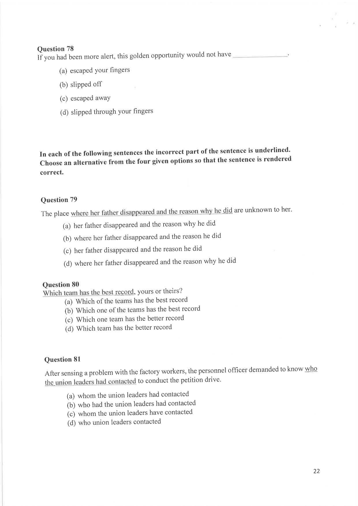 IIM Indore IPM 2019 Question Paper - Page 22