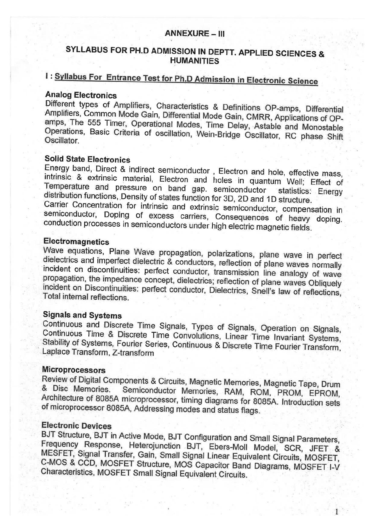 JMI Entrance Exam FACULTY OF ENGINEERING & TECHNOLOGY Syllabus - Page 20