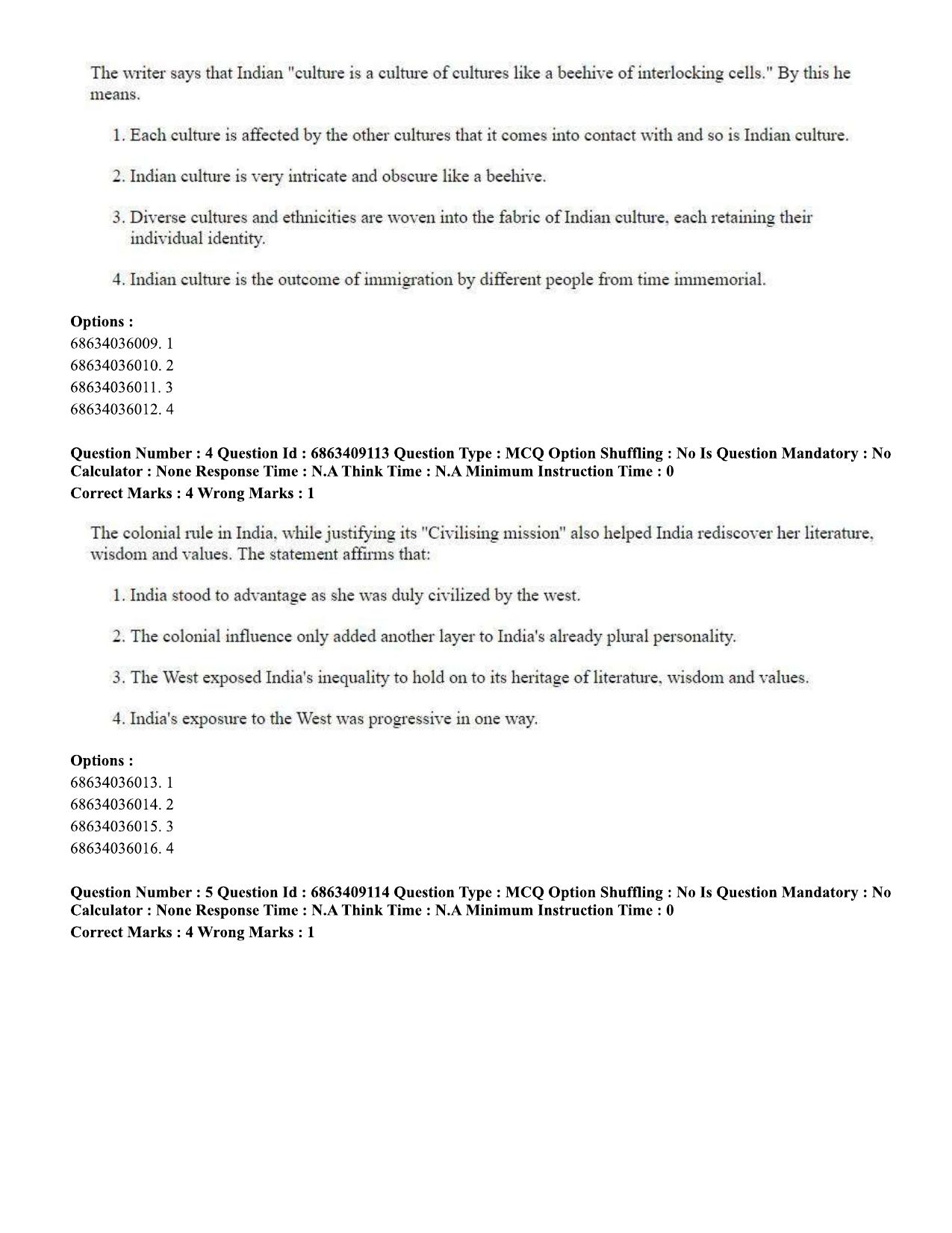 CUET PG 2023: LAQP01 – English (Eng.)-shift 3 (07-06-2023) Question Paper - Page 4