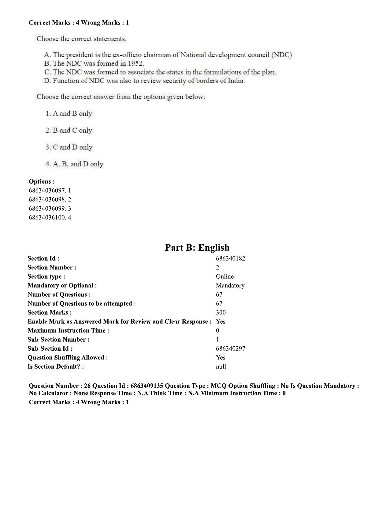 CUET PG 2023: LAQP01 – English (Eng.)-shift 3 (07-06-2023) Question Paper - Page 28