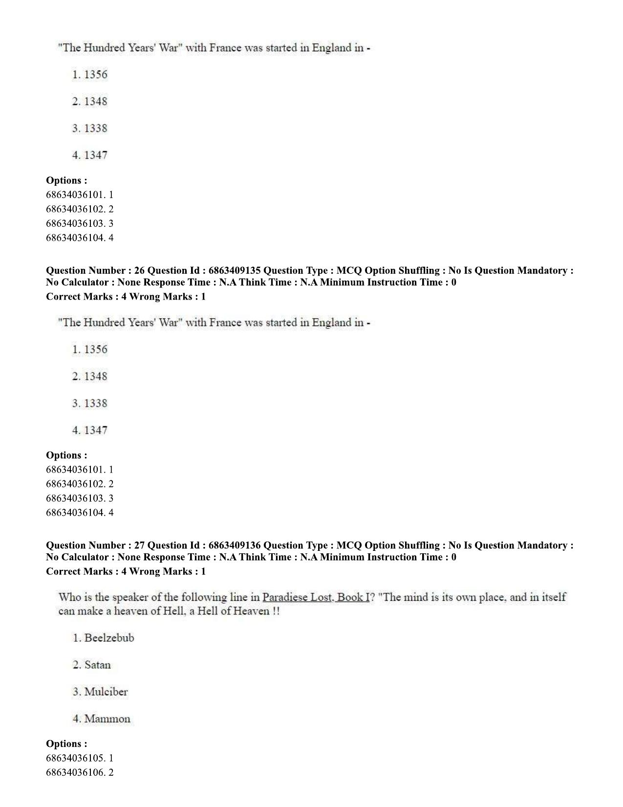 CUET PG 2023: LAQP01 – English (Eng.)-shift 3 (07-06-2023) Question Paper - Page 29