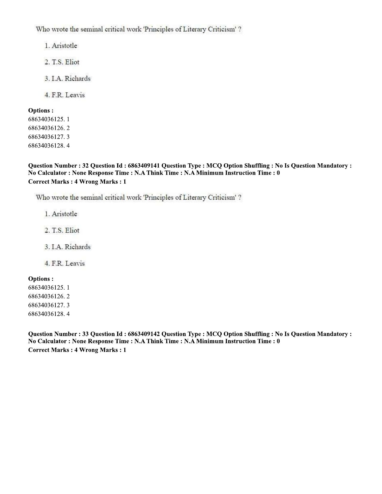 CUET PG 2023: LAQP01 – English (Eng.)-shift 3 (07-06-2023) Question Paper - Page 34