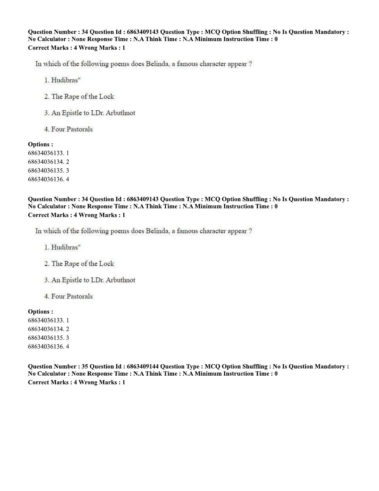 CUET PG 2023: LAQP01 – English (Eng.)-shift 3 (07-06-2023) Question Paper - Page 36