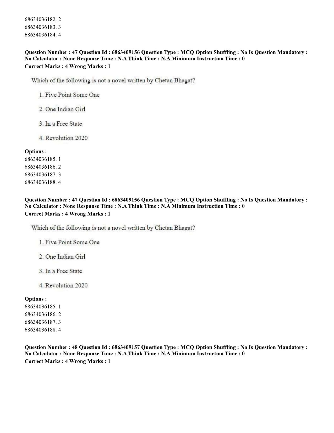 CUET PG 2023: LAQP01 – English (Eng.)-shift 3 (07-06-2023) Question Paper - Page 47