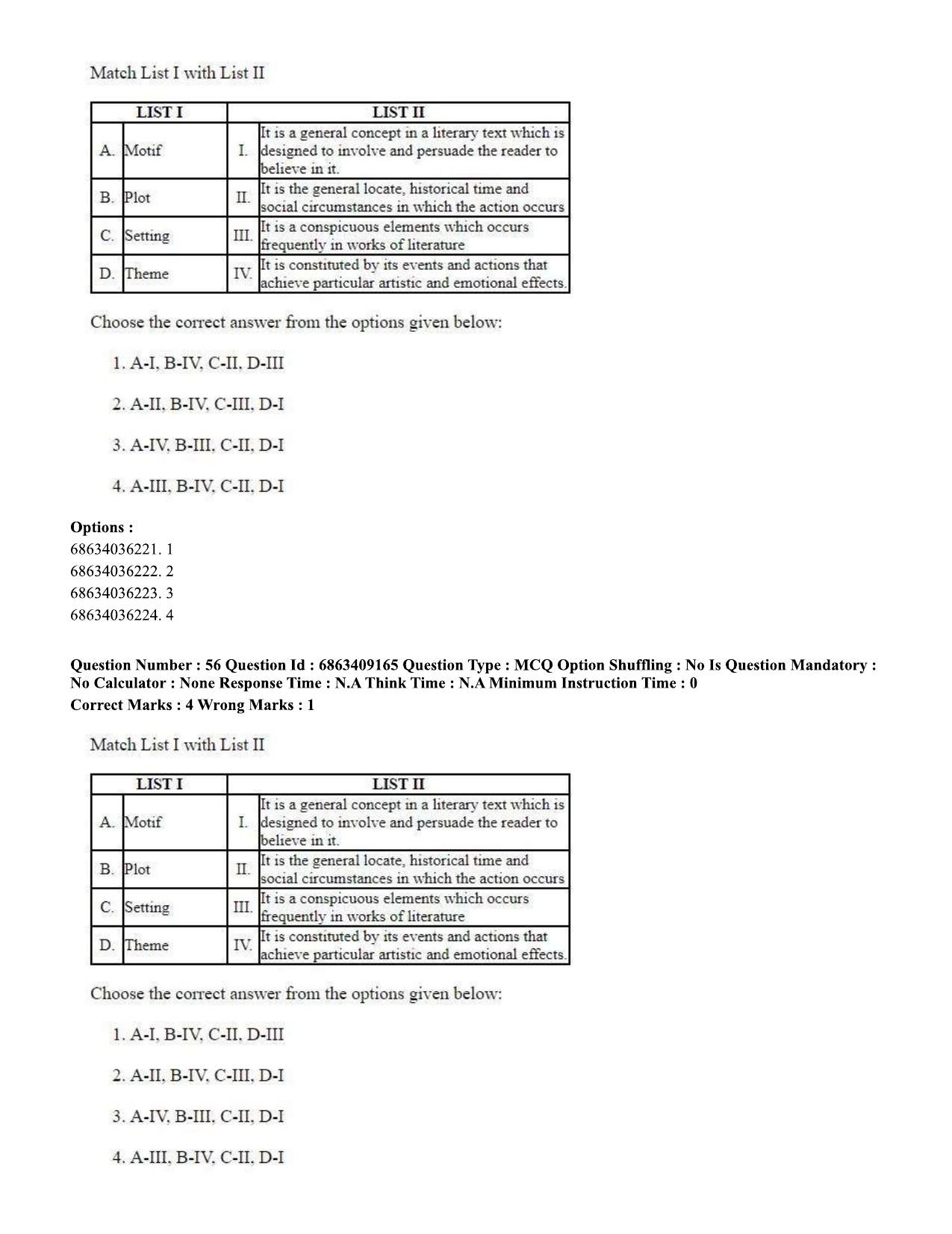 CUET PG 2023: LAQP01 – English (Eng.)-shift 3 (07-06-2023) Question Paper - Page 55