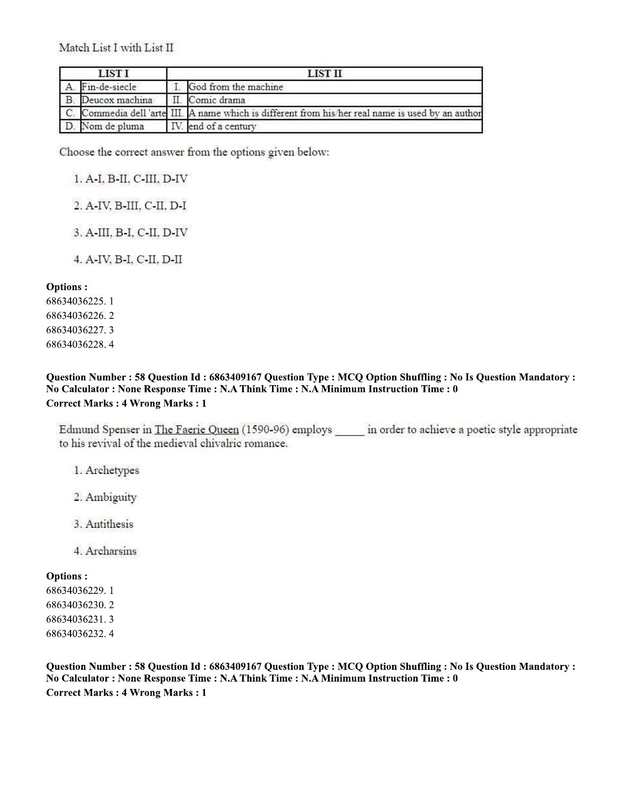 CUET PG 2023: LAQP01 – English (Eng.)-shift 3 (07-06-2023) Question Paper - Page 57