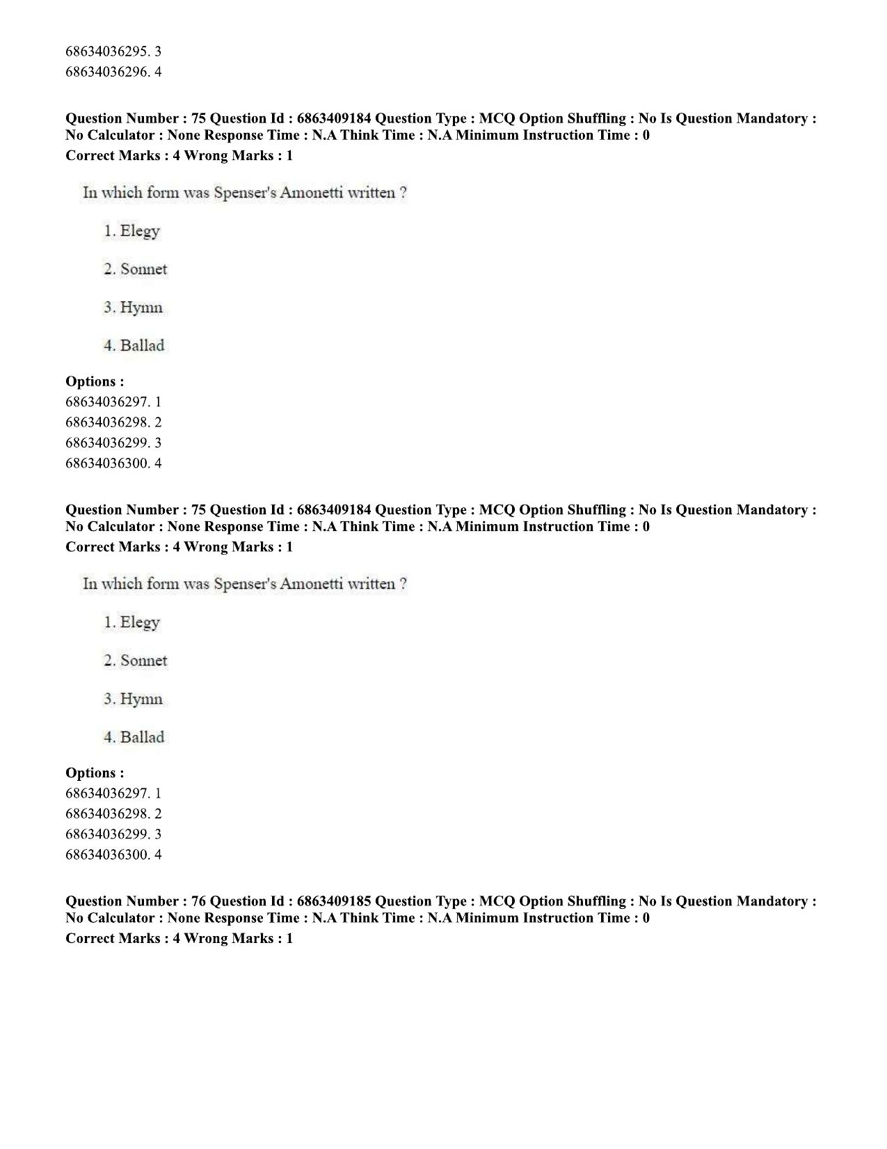CUET PG 2023: LAQP01 – English (Eng.)-shift 3 (07-06-2023) Question Paper - Page 74