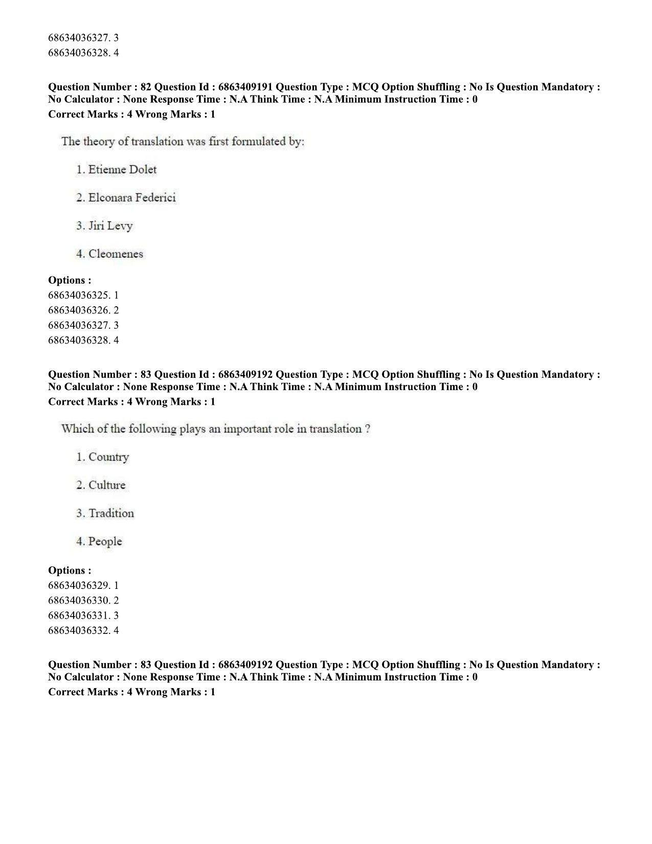 CUET PG 2023: LAQP01 – English (Eng.)-shift 3 (07-06-2023) Question Paper - Page 80