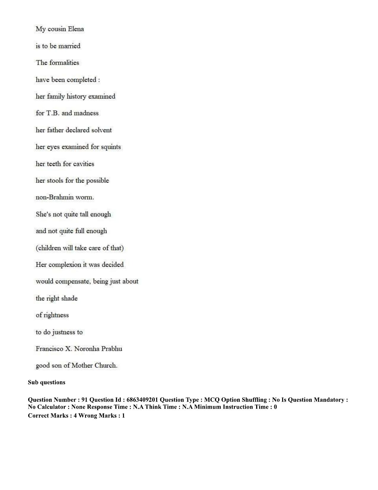 CUET PG 2023: LAQP01 – English (Eng.)-shift 3 (07-06-2023) Question Paper - Page 87