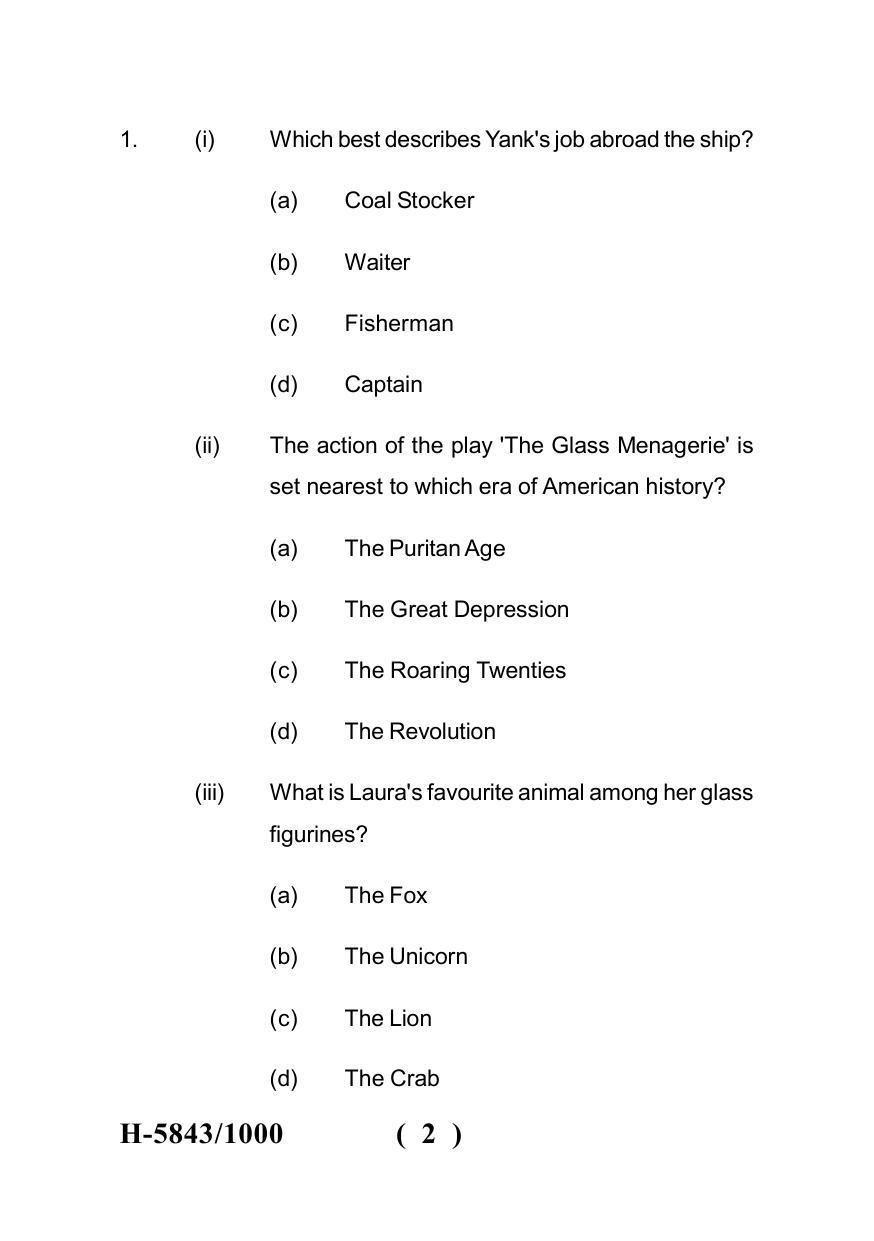 Sarguja University Question Paper July-2022 : M.A.In English(Fourth sem.) American Literature-II Paper 1 - Page 2