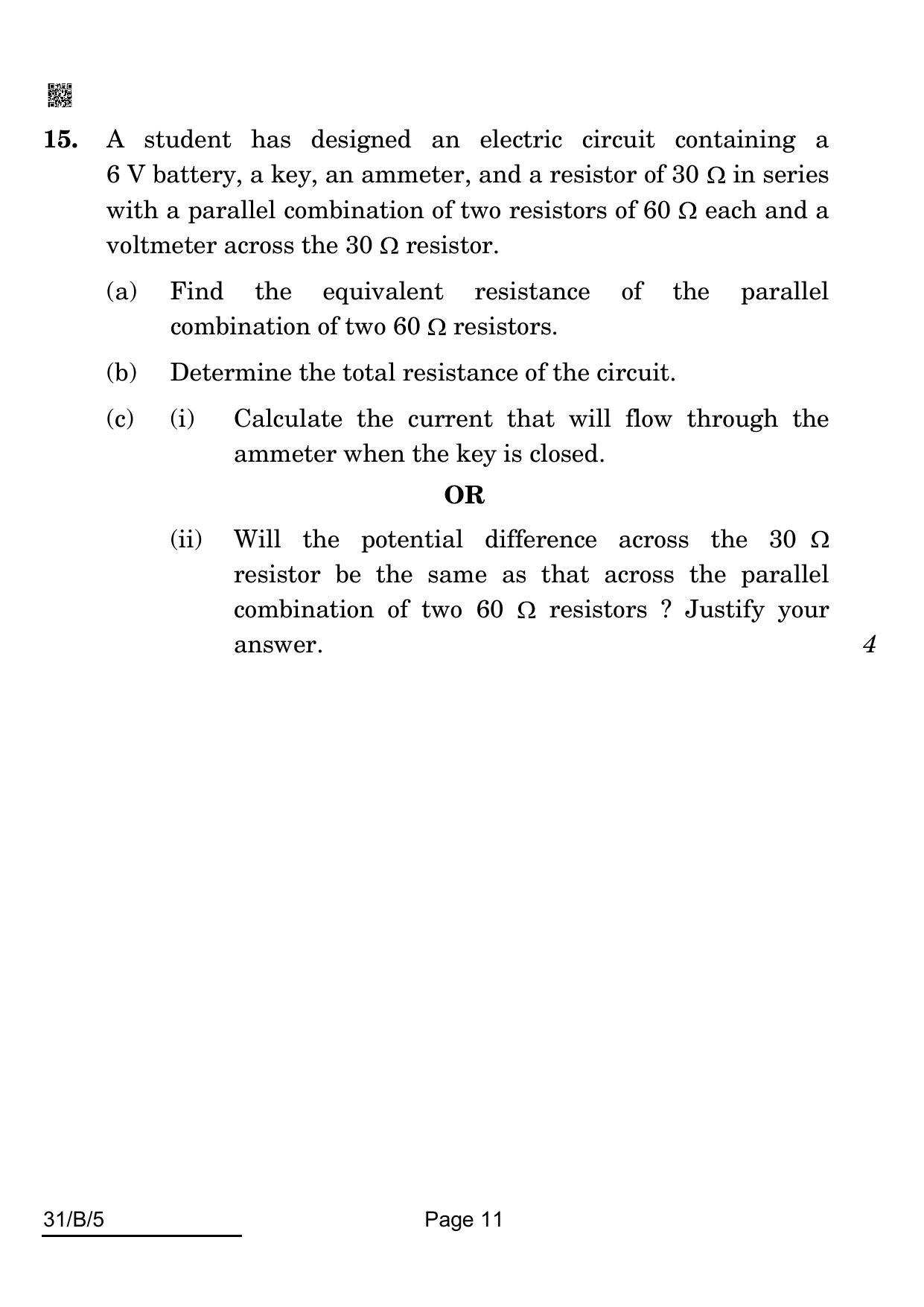CBSE Class 10 31-B-5 Science For VI Candidates 2022 Question Paper - Page 11
