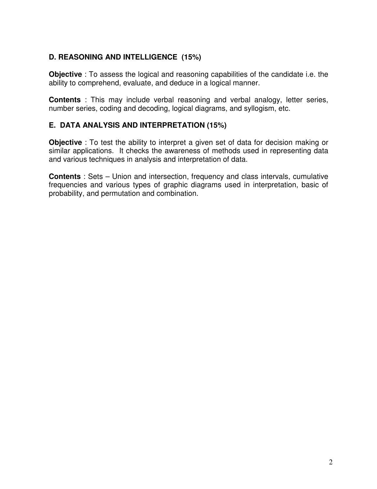 AMU Entrance Exam: P.G. Diploma in Business Management Syllabus - Page 2