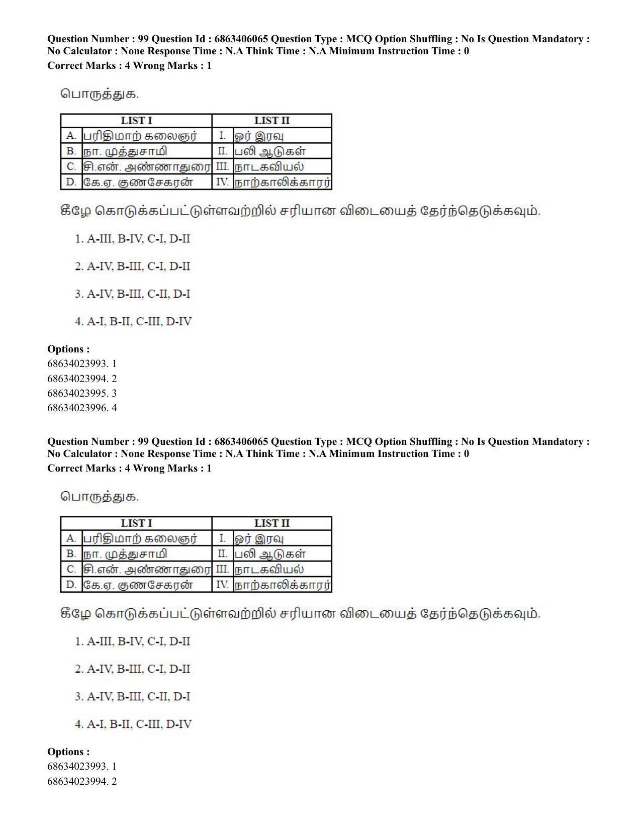 CUET PG 2023: LAQP35 – Tamil (Eng.) - Shift 3 (05-06-2023) Question Paper - Page 155