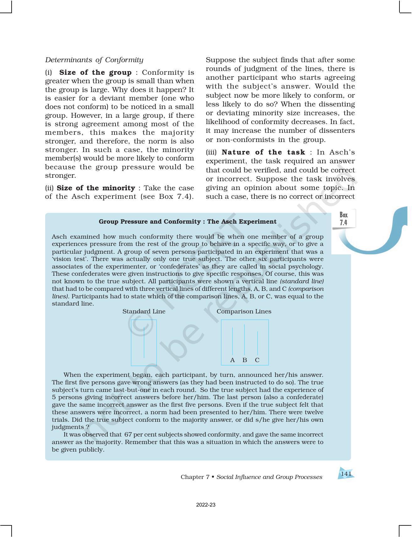 NCERT Book for Class 12 Psychology Chapter 7 Social Influence and Group Processes - Page 13