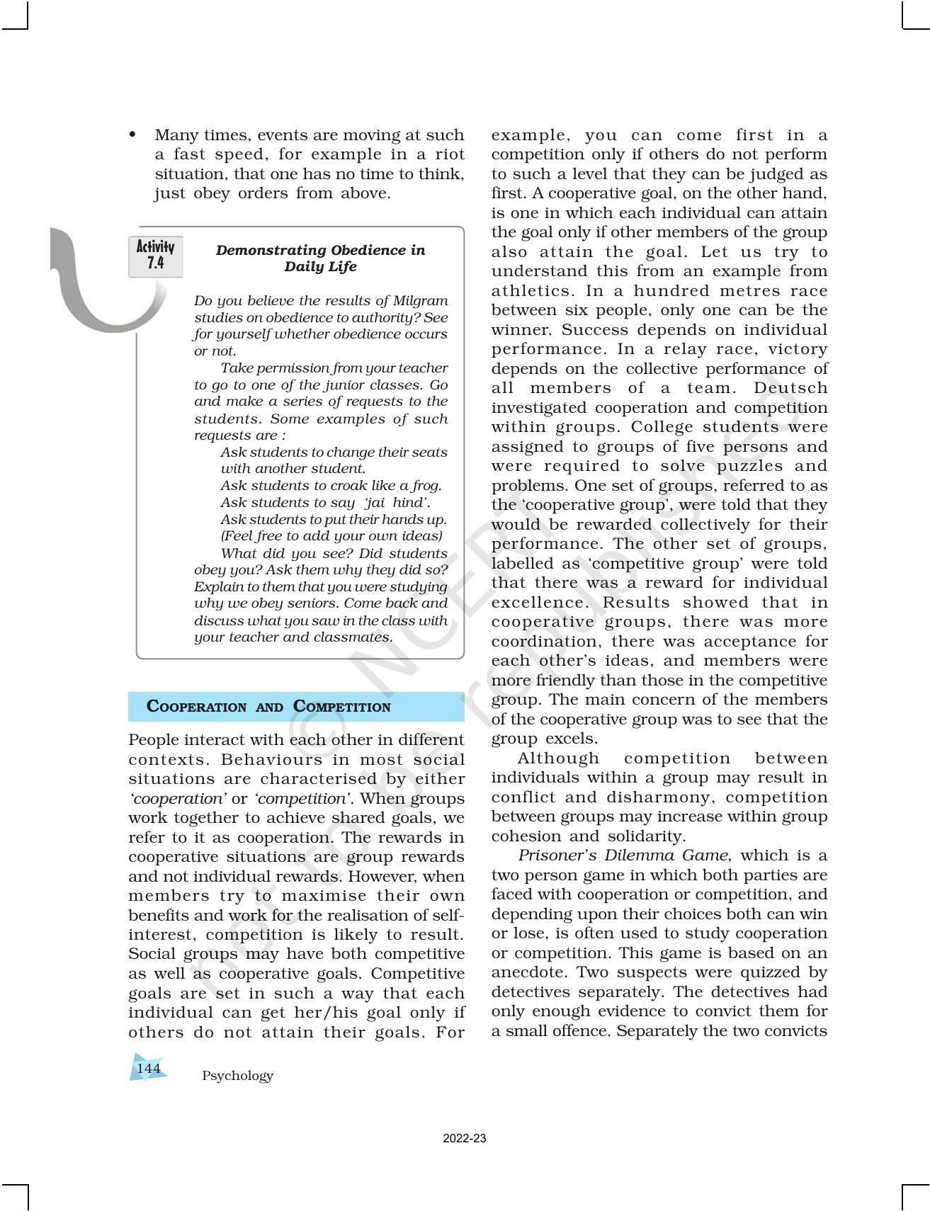 NCERT Book for Class 12 Psychology Chapter 7 Social Influence and Group Processes - Page 16